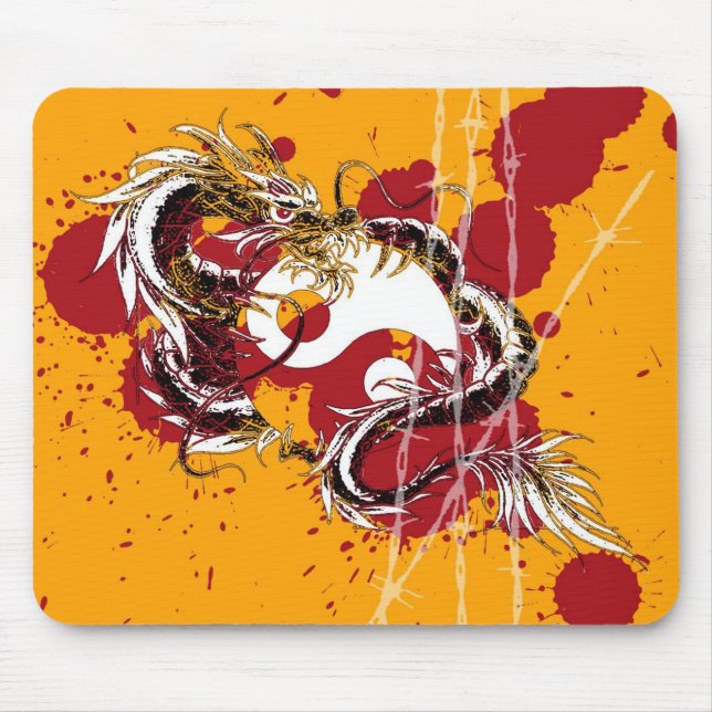 Mousepad yin yang do dragão (Frente)