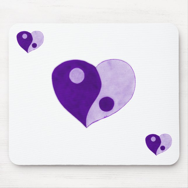 Mousepad Yin Yang Heart (Purple/Lilac) (Frente)