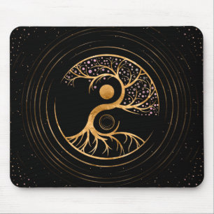 Mousepad Yin Yang Tree of life - Fluorite e Dourado