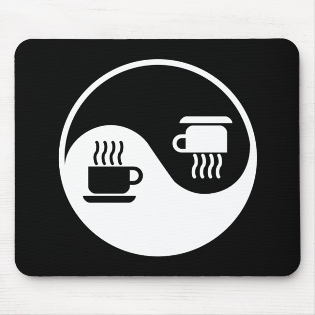 Mousepad Ying e Yang do café (Frente)
