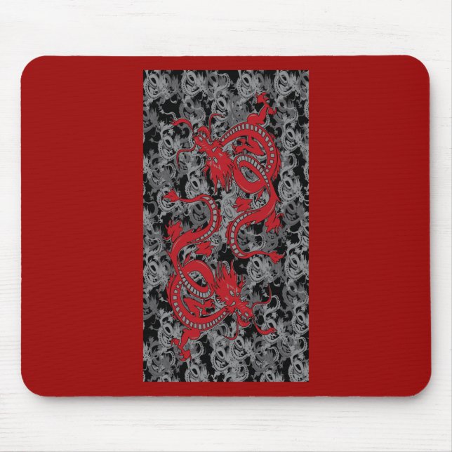 Mousepad Ying Yang Red Dragons (Frente)