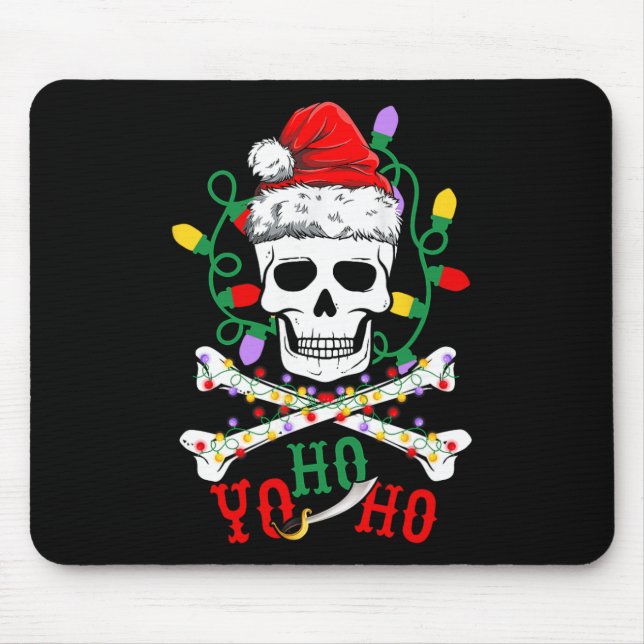 Mousepad Yo S Ho Pirate Boat Cruise Xmas Skull Crossbones C (Frente)