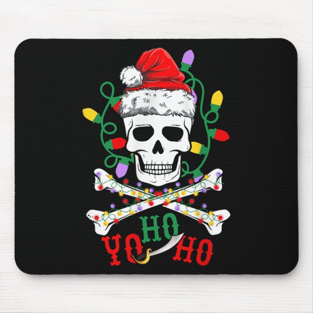 Mousepad Yo S Ho Rate Boat Cruise Xmas Skull Crossbones Chr (Frente)