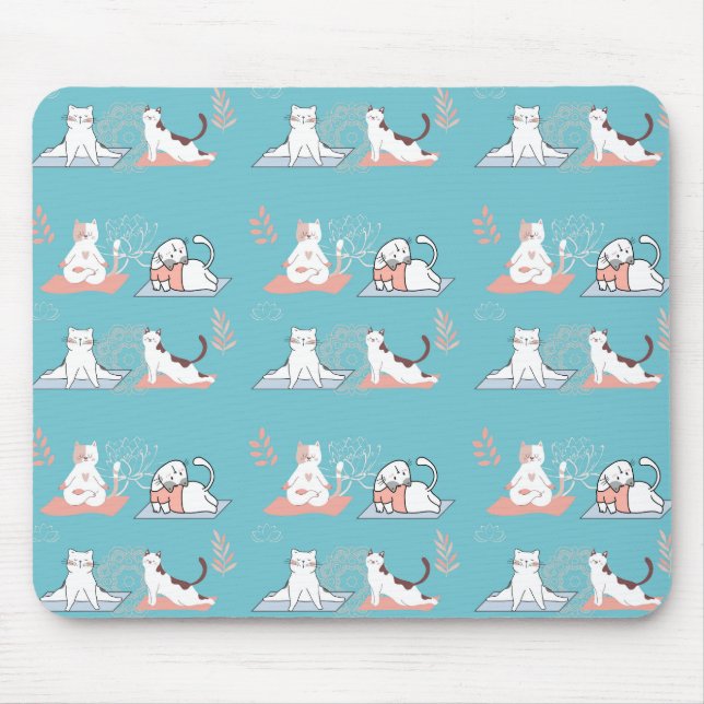 Mousepad Yoga Cats Lotus (Frente)