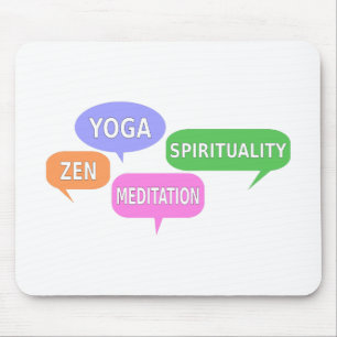 Mousepad Yoga Espiritualidade Zen Meditação Bolhas de Discu