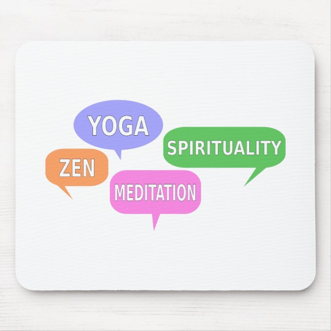 Mousepad Yoga Espiritualidade Zen Meditação Bolhas de Discu (Frente)