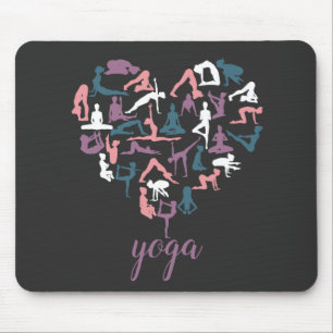 Mousepad Yoga Love Silhouettes