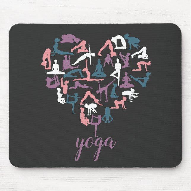 Mousepad Yoga Love Silhouettes (Frente)