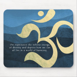 Mousepad Yoga Meditation Instructor Life Coach OM Quotes Mo