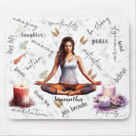 Mousepad Yoga personalizado afirmações temedoras