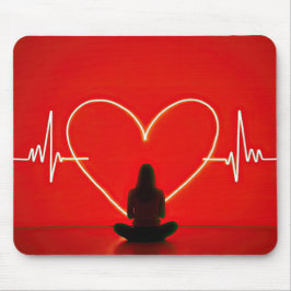 Mousepad Yoga Pose Com Linhas De Pulso
