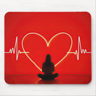 Mousepad Yoga Pose Com Linhas De Pulso