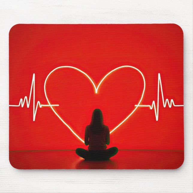 Mousepad Yoga Pose Com Linhas De Pulso (Frente)