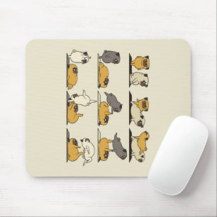 Mousepad Yoga Poses, Bulldog Francês   Motores De Ioga Cani