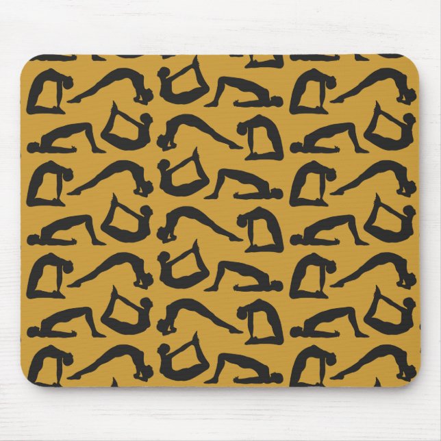 Mousepad Yoga Positions Silhouettes (Frente)