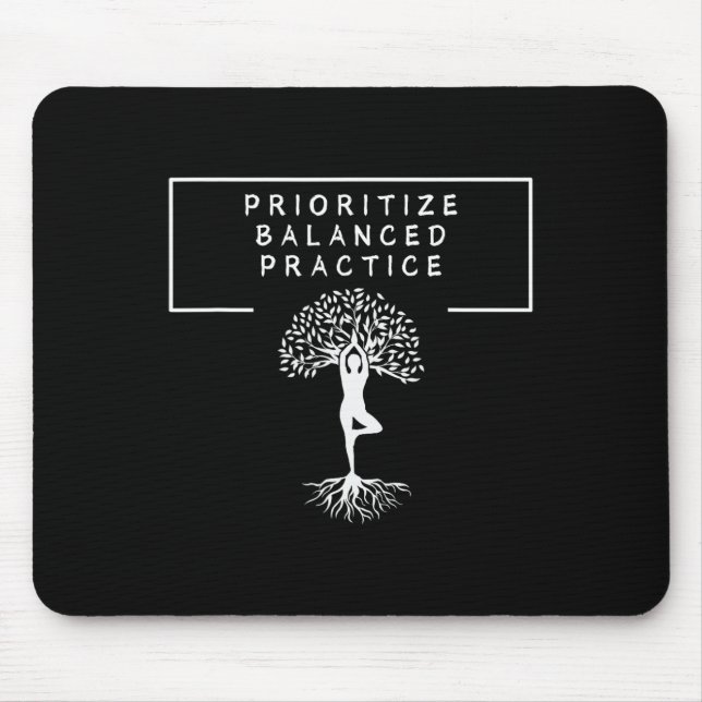 Mousepad Yoga Praticou a Árvore de Pose Prática de Meditaçã (Frente)