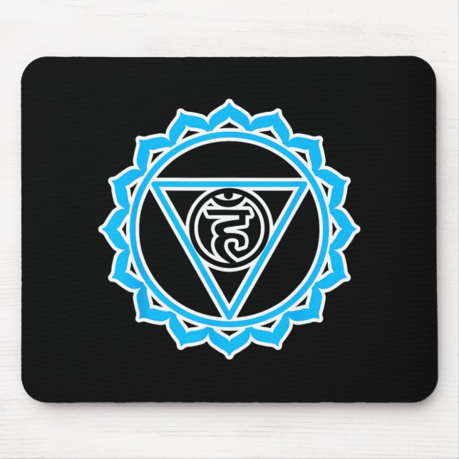 Mousepad Yoga Veshuddha Chakra da Garganta Pelo Chakra Azul (Frente)