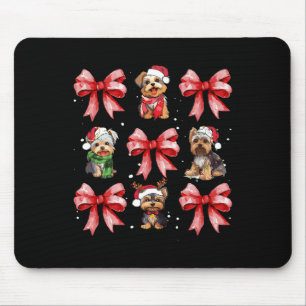 Mousepad Yorkie Dogs Arco Coquette Coquette Animal de Natal