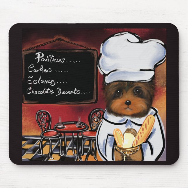 MOUSEPAD YORKIE POO   CHEFE   (Frente)