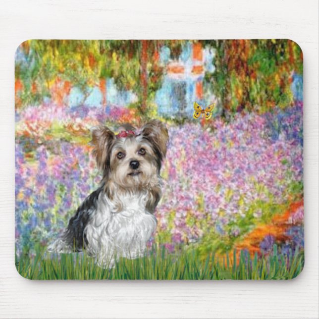 Mousepad Yorkshire Terrier (Biewer) - Jardim (Frente)