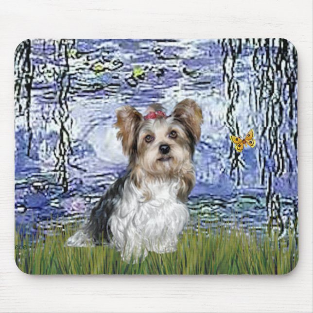 Mousepad Yorkshire Terrier (Biewer) - Lírios 6 (Frente)
