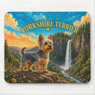 Mousepad Yorkshire Terrier, Columbia Falls Aquarela Vintage