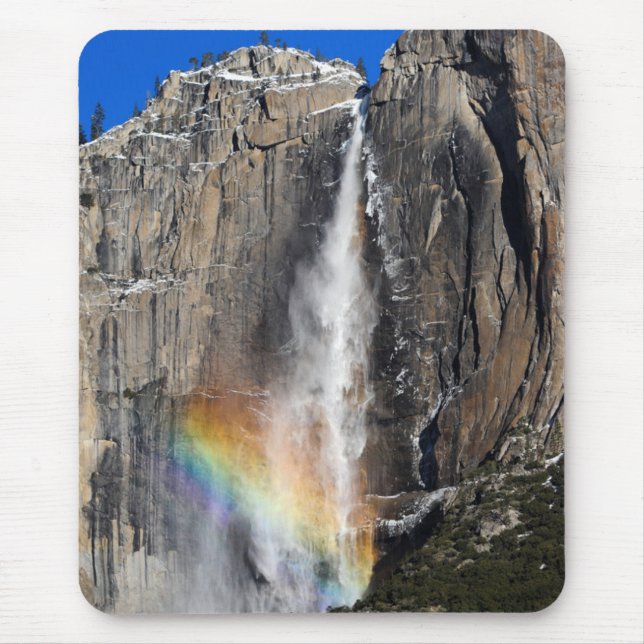 Mousepad Yosemite Falls com arco-íris (Frente)