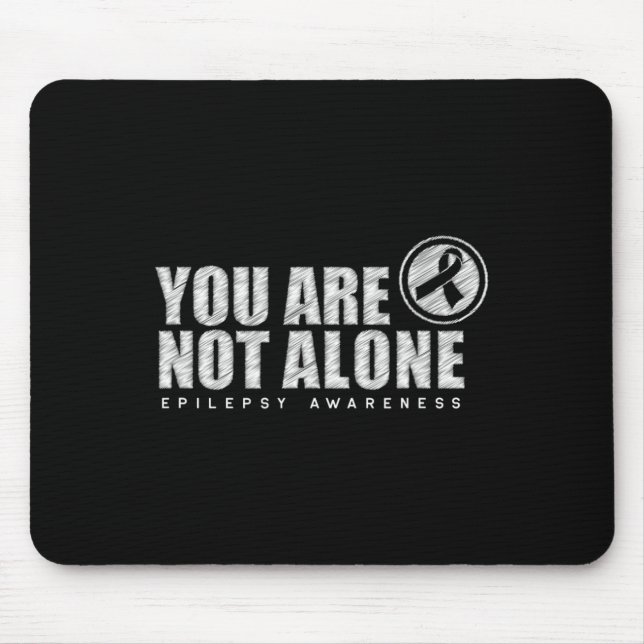 Mousepad You Are Not Alone Wear Purple Day Epilepsy Awarene (Frente)
