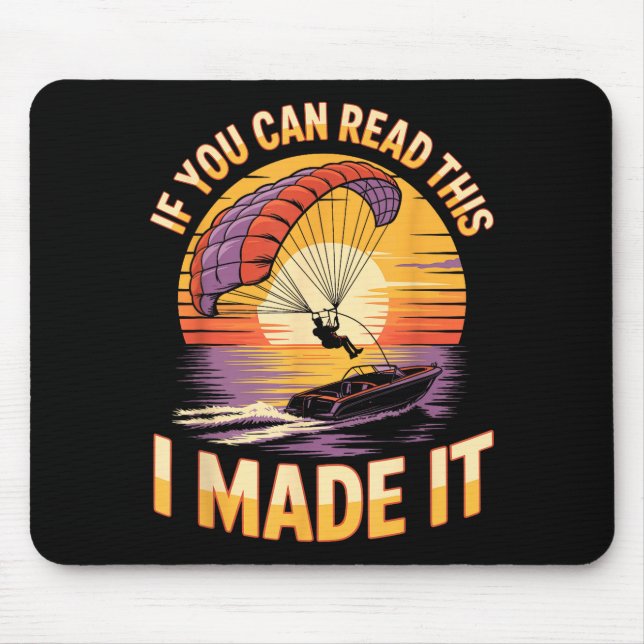 Mousepad You Can Read This Parasailer Paragliding Boating P (Frente)