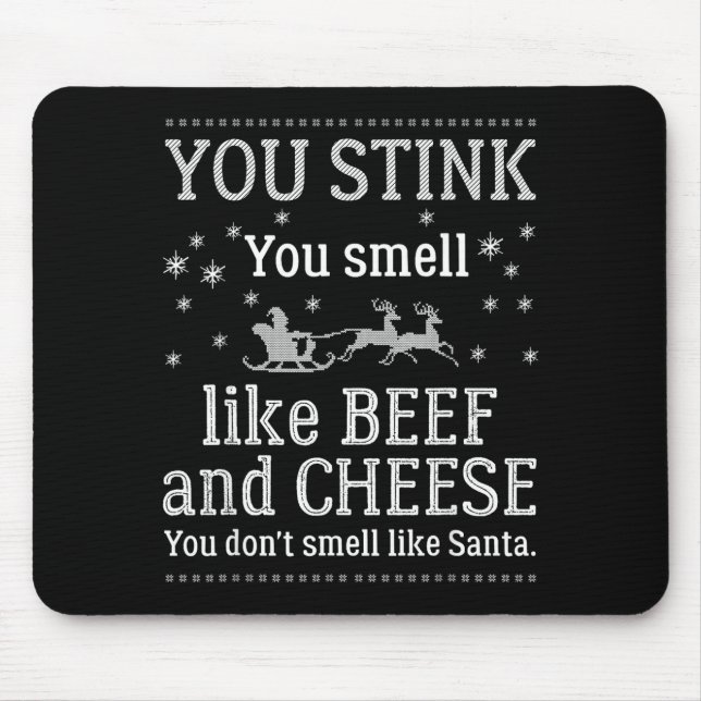 Mousepad You Don't Smell Like Santa Funny Christmas  (Frente)
