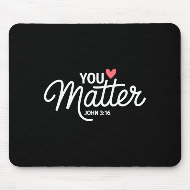 Mousepad You John 3 16 Bible Verse Christian Faith Quote  (Frente)
