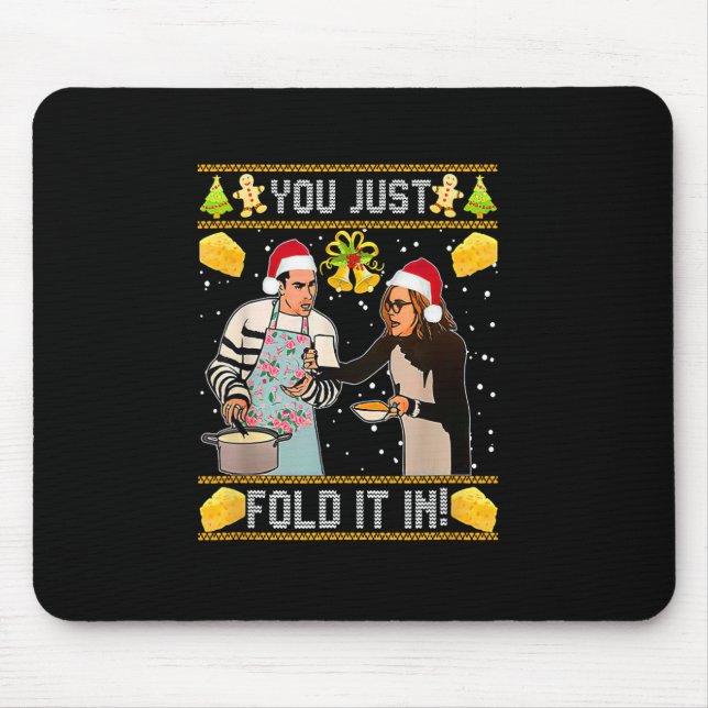 Mousepad You Just Fold It In Christmas Xmas Pajamas Christm (Frente)