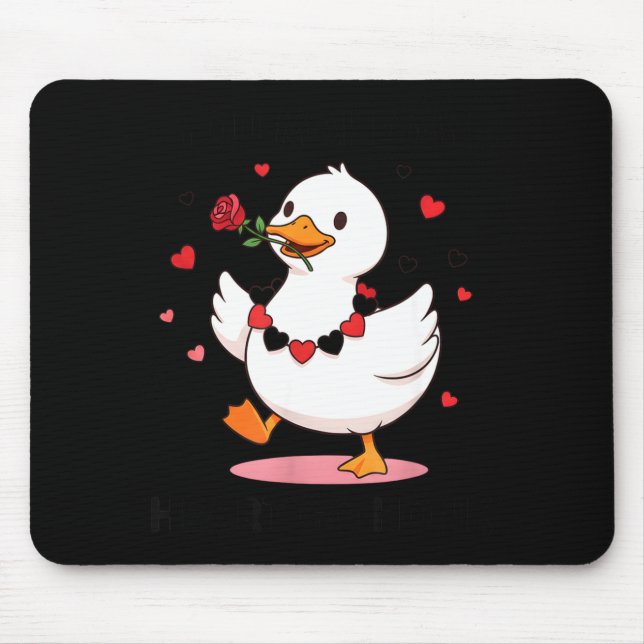 Mousepad You Make My Heart Go Honk Funny Goose Valentine’s  (Frente)