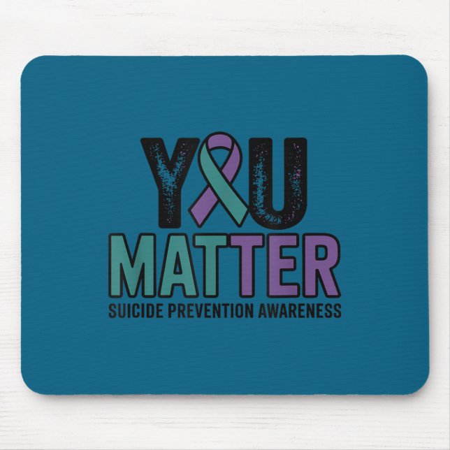 Mousepad You Suicide Prevention Awareness Ribbon  (Frente)