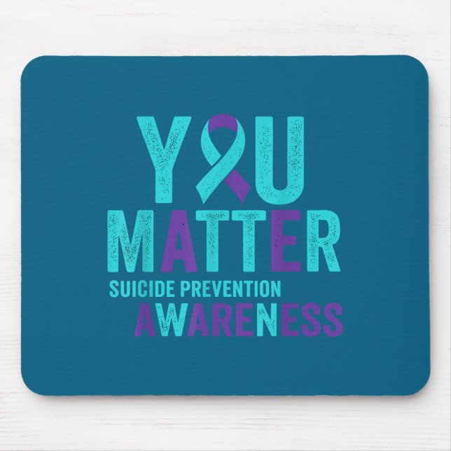 Mousepad You Suicide Prevention Awareness Ribbon  (Frente)