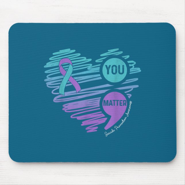 Mousepad You Suicide Prevention Awareness Semicolon Suprt  (Frente)