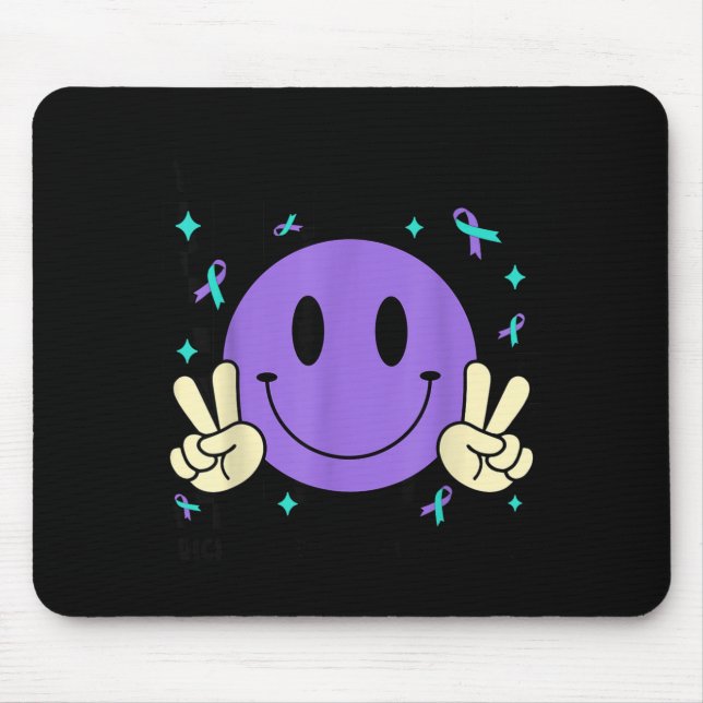 Mousepad You Teal Purple Ribbon Suicide Prevention Awarenes (Frente)