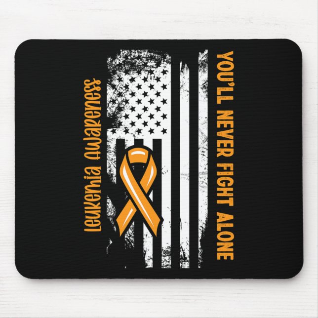 Mousepad You'll Never Fight Alone Blood Cancer Leukemia Awa (Frente)