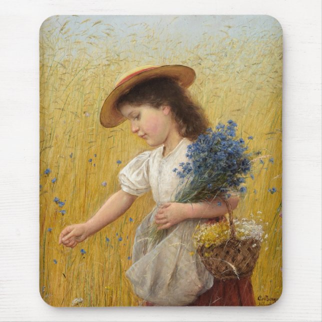 Mousepad Young Girl in a Wheat Field (Frente)