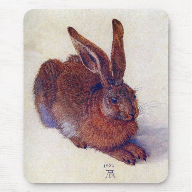Mousepad Young Hare by Albrecht Durer, Renaissance Fine Art (Frente)
