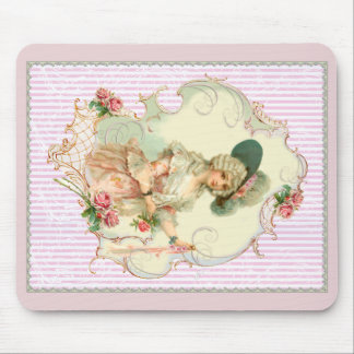 Mousepad Young Marie Antoinette Pink Roses