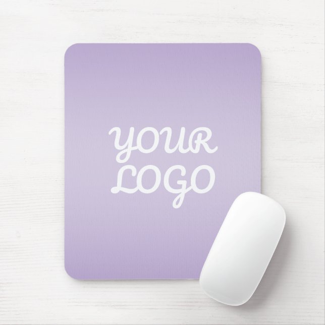 Mousepad Your Logo & Modern Simple Ombre | Lavender (Com mouse)