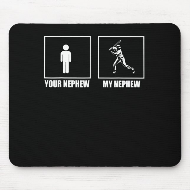 Mousepad Your Nephew My New Phew Baseball  (Frente)