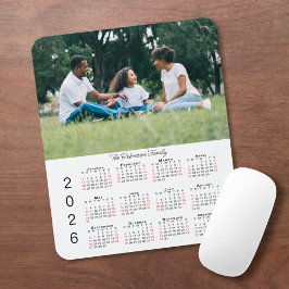 Mousepad Your Photo and Name 2026 Calendar