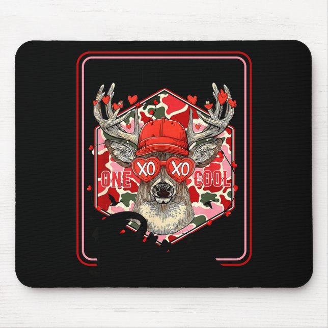 Mousepad You're One Cool Buck Camouflage Valentine's Day Hu (Frente)