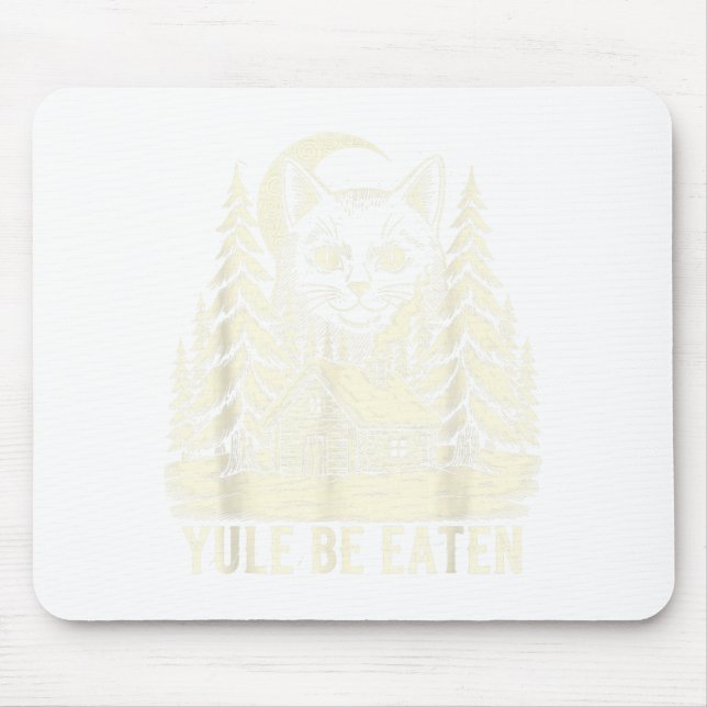 Mousepad Yule Be Eaten Icelandic Cat Christmas Folklore Jól (Frente)