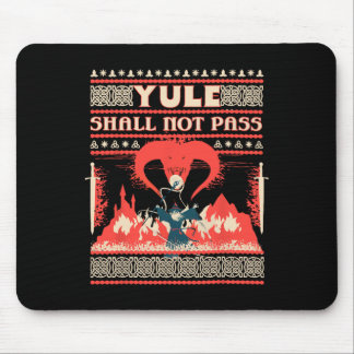Mousepad Yule Shall Not P Fantasy Wizard Holiday Pun Funny 