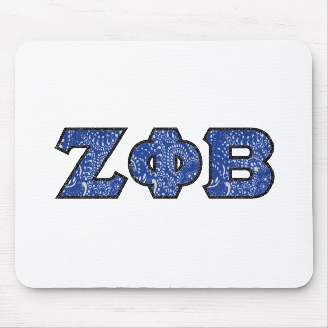 Mousepad Z Phi B Bandana Letters (Frente)