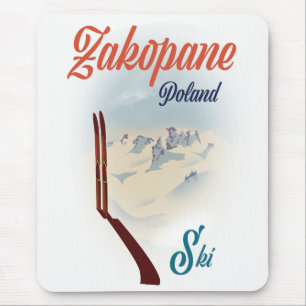 Mousepad Zakopane Polônia ski poster