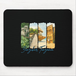 Mousepad Zanzir Tanzânia Viagem Viagem Pincelada Souveni